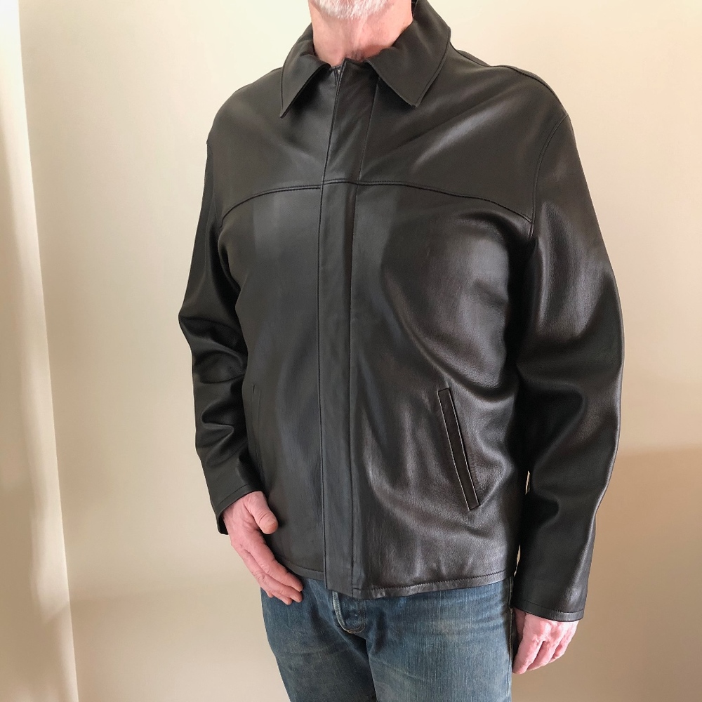 Barneys New York label Mens Leather Jacket